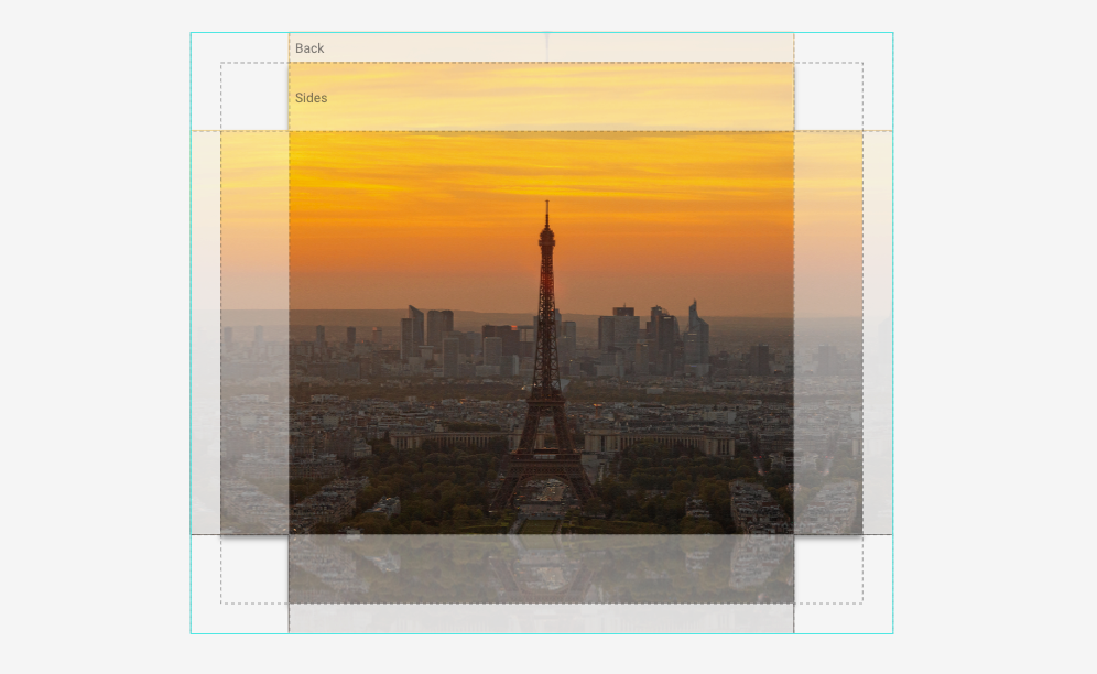 Valokuvan rajaaminen.