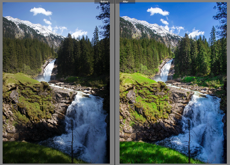Justering av skuggor i Lightroom