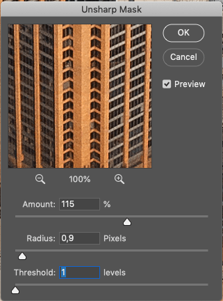 Oskarp mask I Photoshop