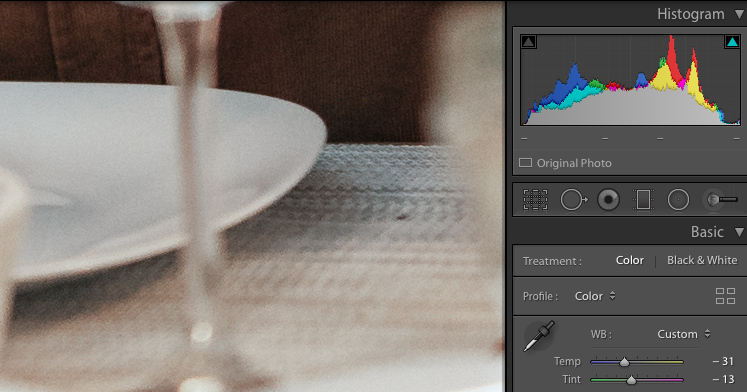 Valg av hvitbalanse i Lightroom