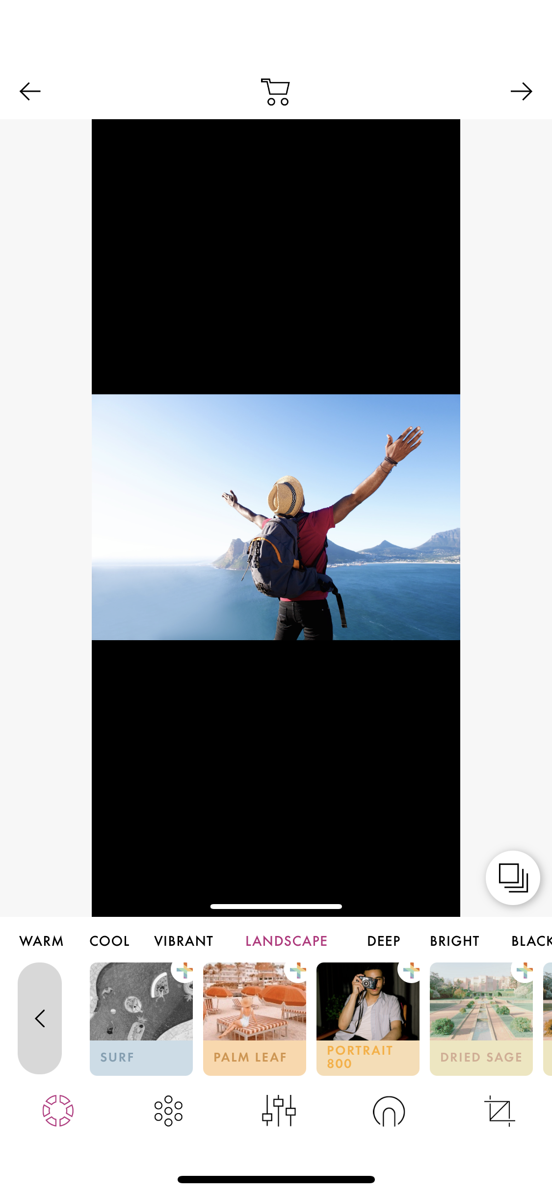 Suodattimet A Color Story -sovelluksessa