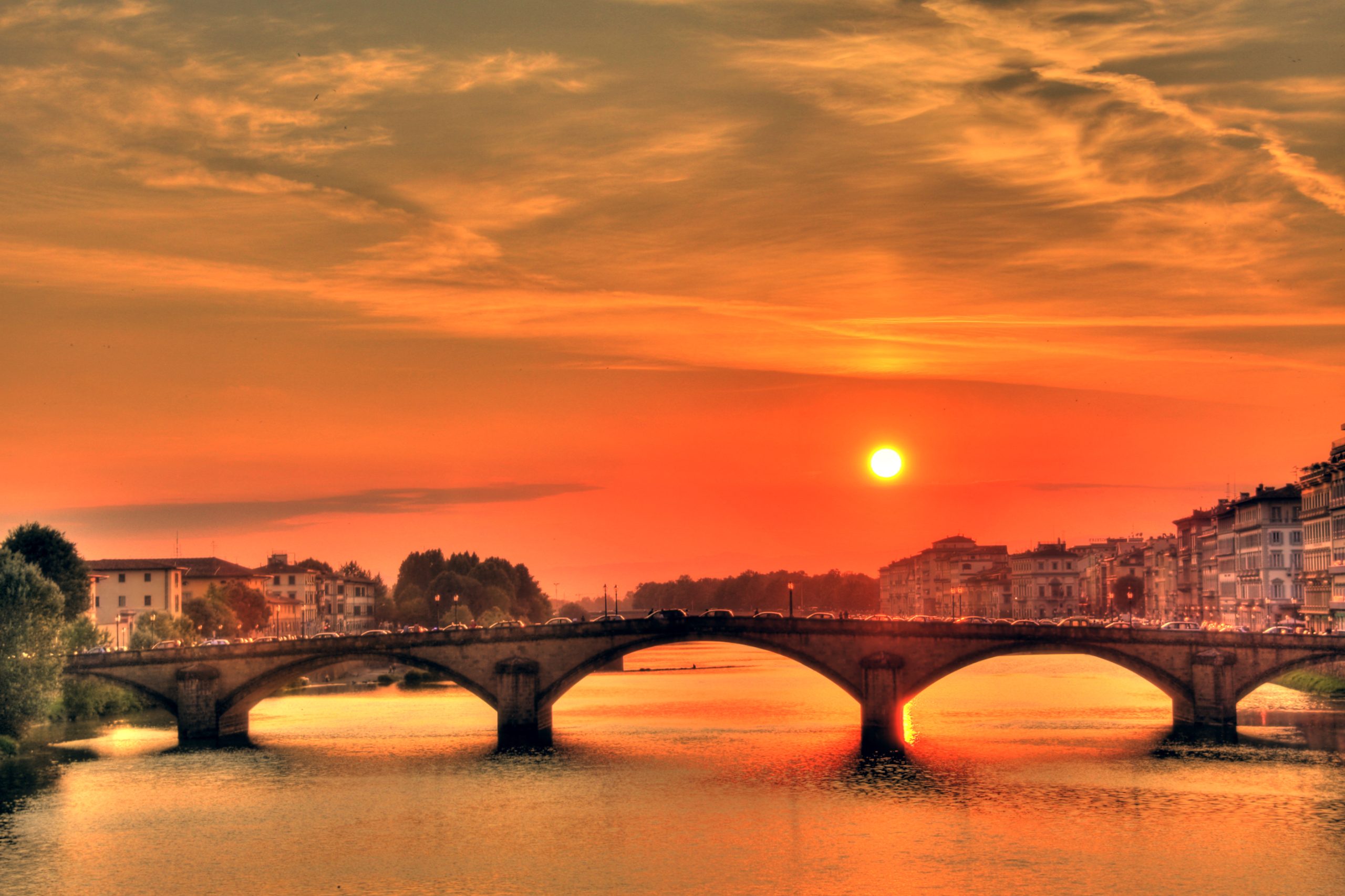 HDR billede af solnedgang 