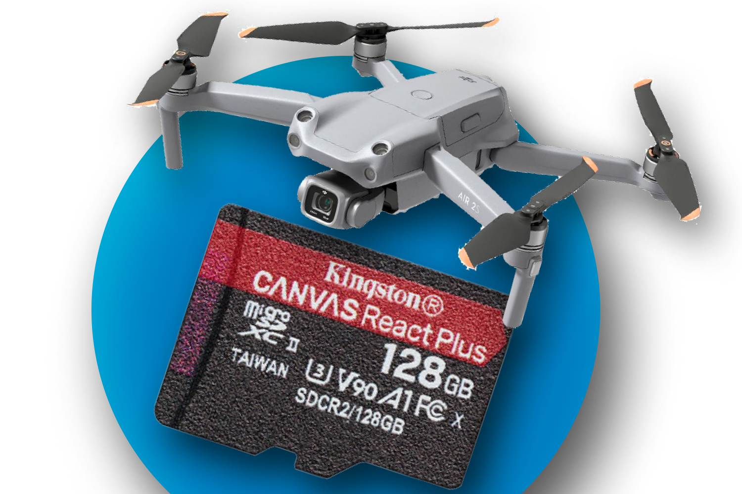 Drone og MicroSD-kort