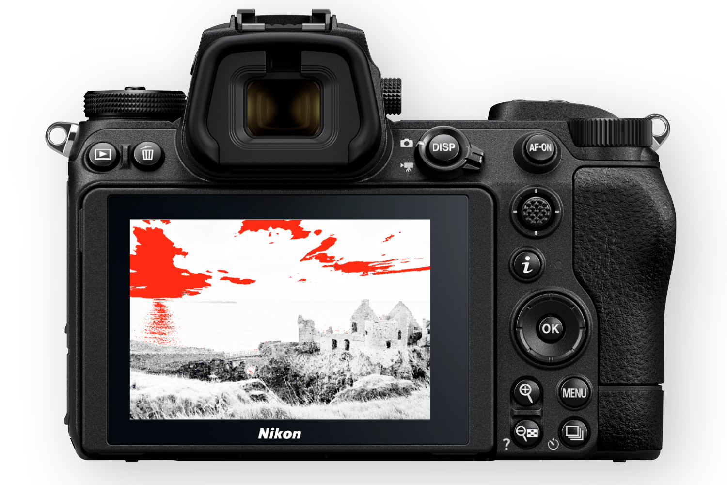 Ylivalotuksen varoitus käytössä kamerassa