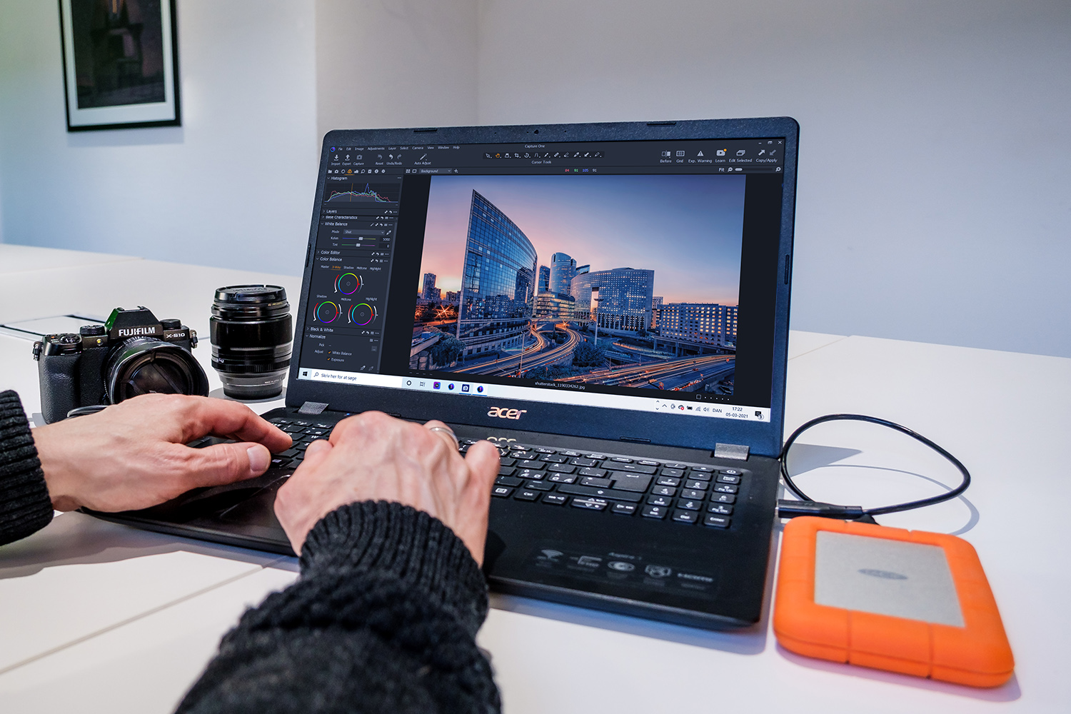 Capture One Pro tietokoneen näytöllä