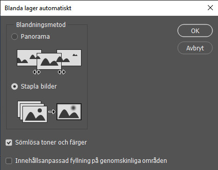 Stacking i Photoshop