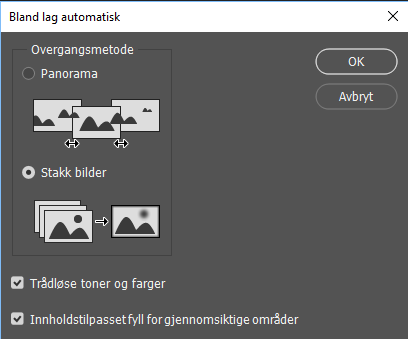 Stacking i Photoshop