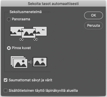 Pinoaminen Photoshopissa