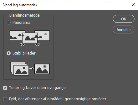 Stacking i Photoshop