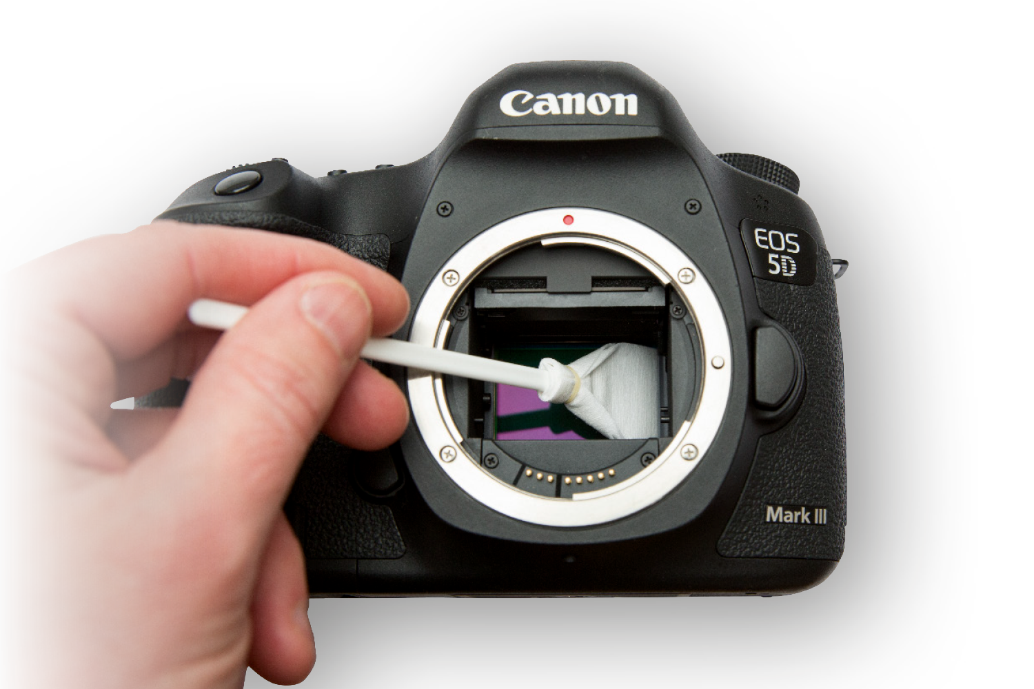 Bildebrikken rengjøres i kameraet