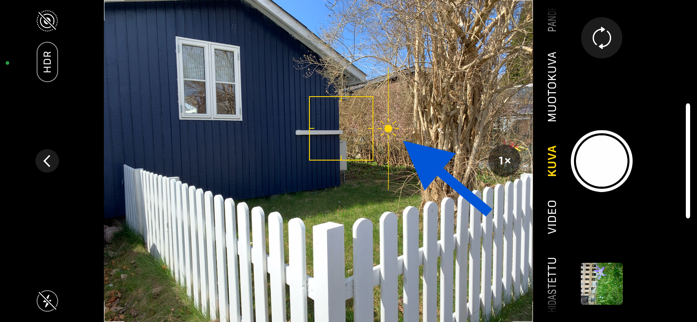 iphonen kamera tarkennus