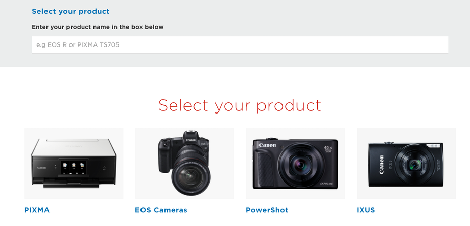 Canonin sivut laiteohjelmisto
