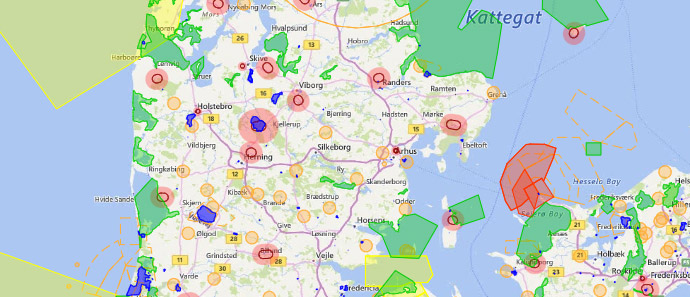 Kort over steder, hvor det er ulovligt at flyve med drone