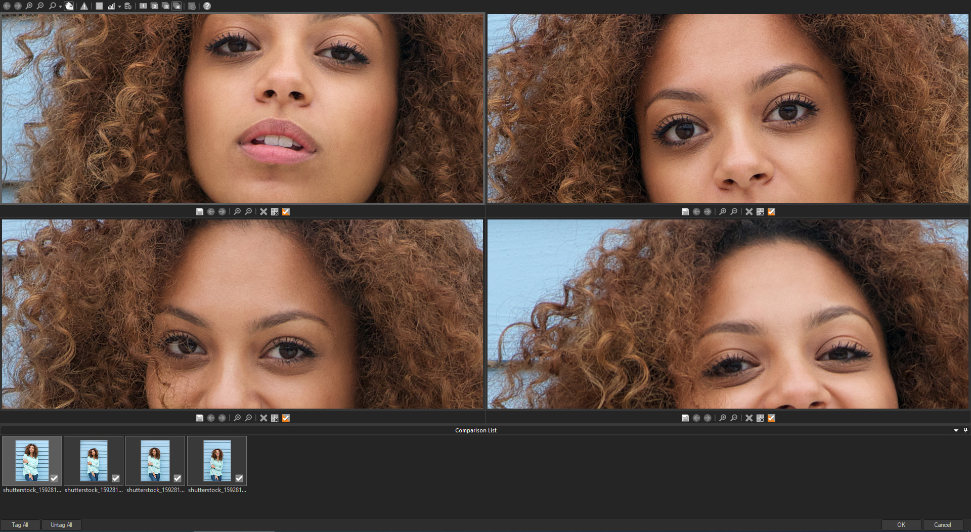 Sammenligning af fotos i ACDSee Photo Studio