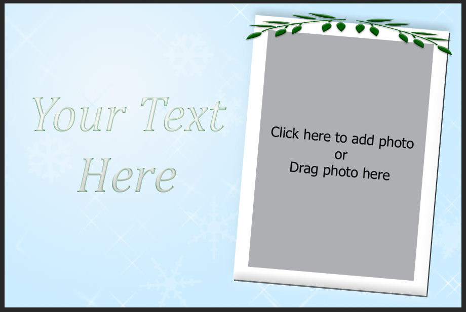 Digikuva joulukortti mallipohja