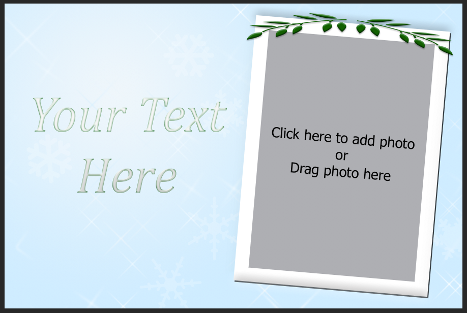 Digital FOTO julekort skabelon