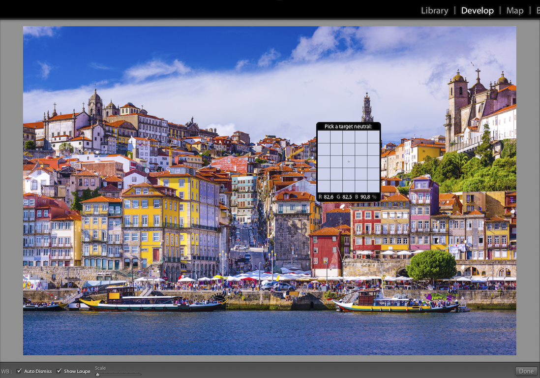 Valkotasapaino Lightroom