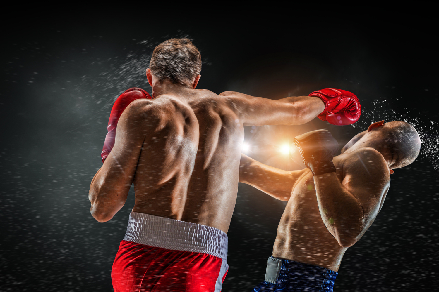 Två pugilister i aktion