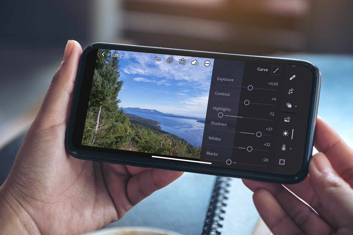 Lightroom på smarttelefon