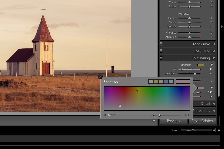 Split Toning Lightroom