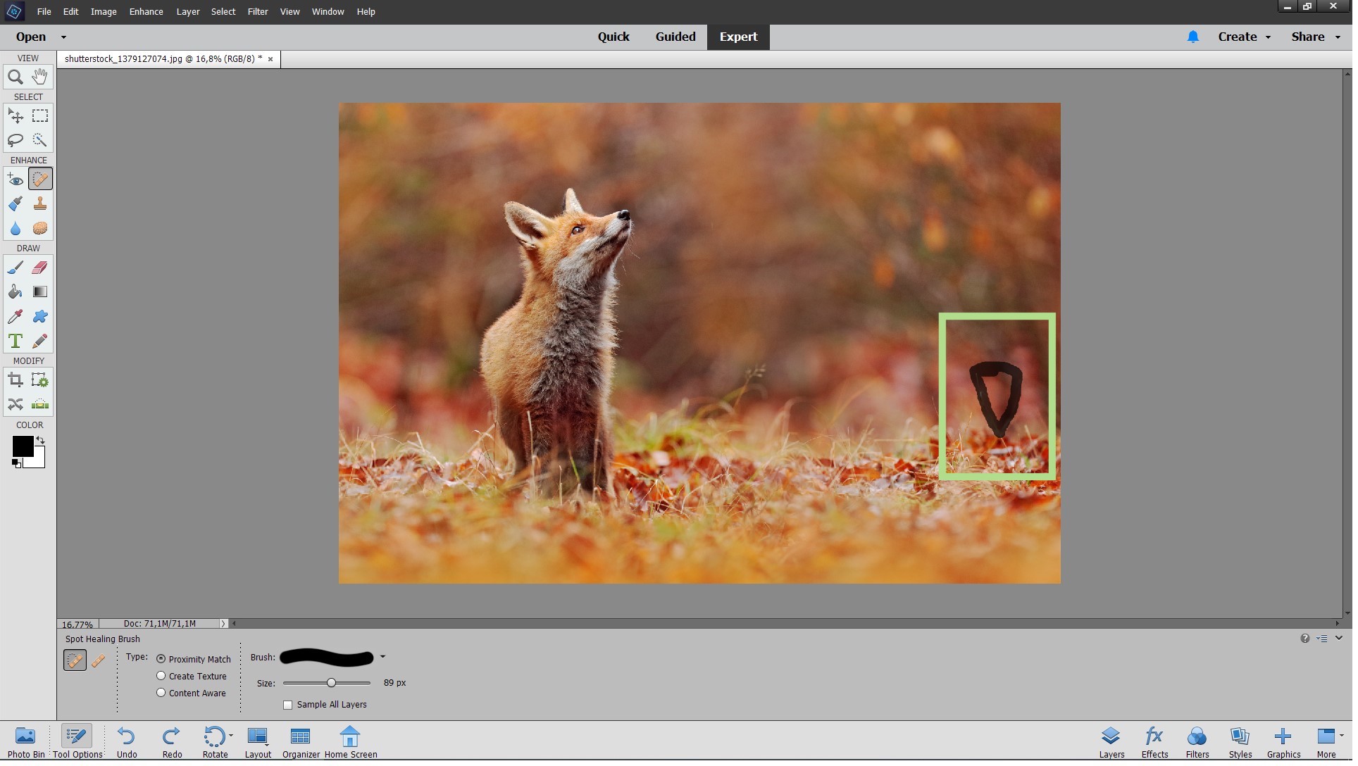 Spot Healing Photoshop Elements