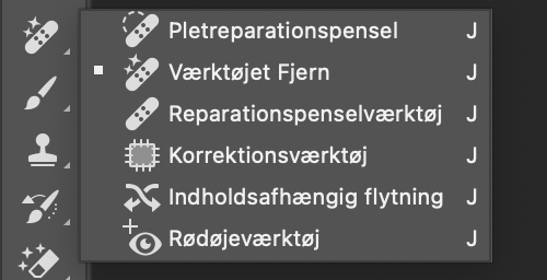 Baggrunden forsvinder ikke, når du bruger Værktøjet Fjern til at fjerne forstyrrende elementer i billedet.