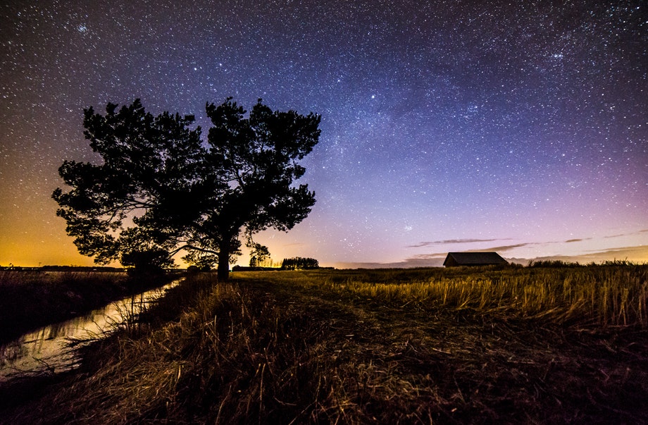pitkä valotus tähtitaivas