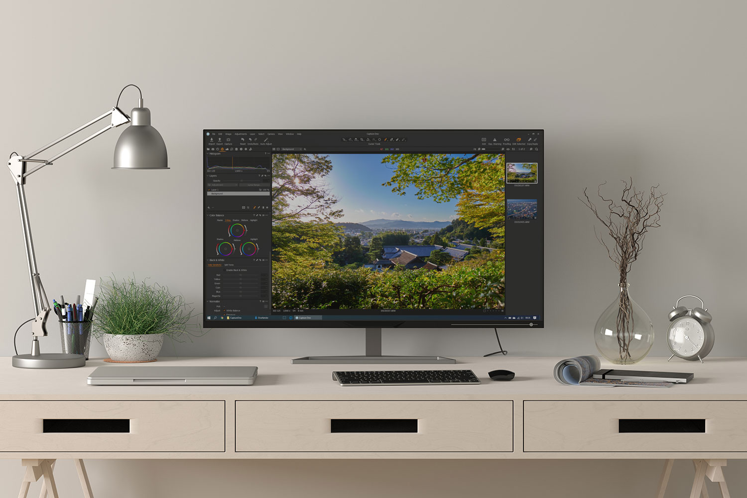 Capture One Pro på en computerskærm