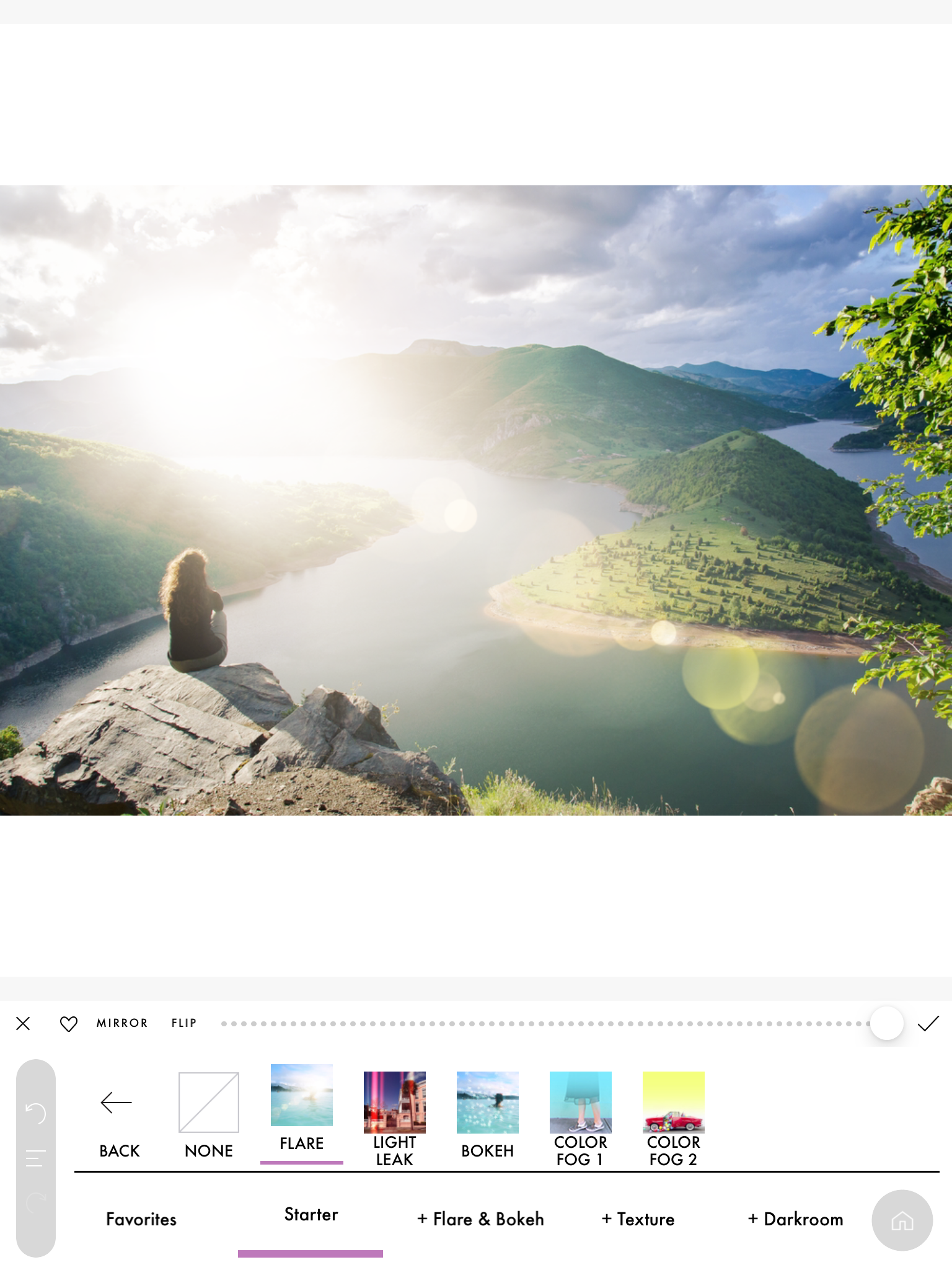 Et skærmskud af A Color Story appen