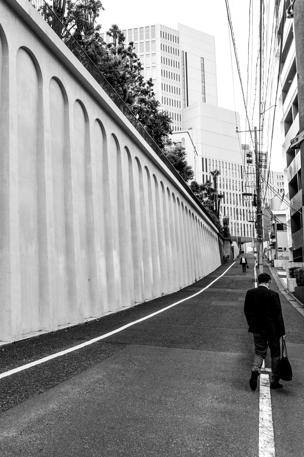 mustavalkoinen katukuva