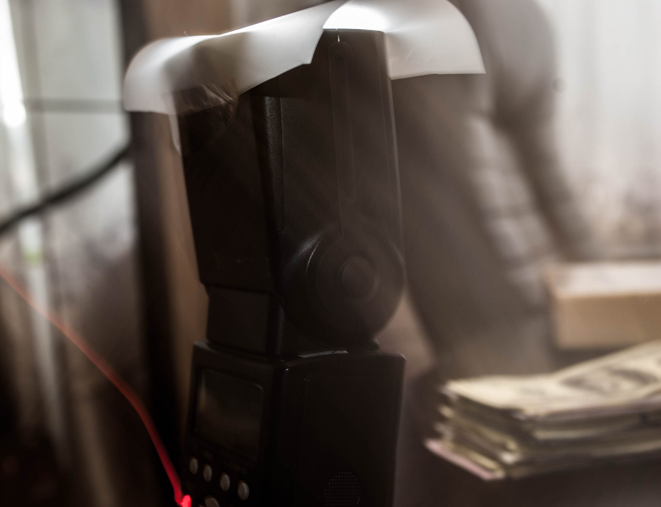 Blixt med egentillverkad diffusor