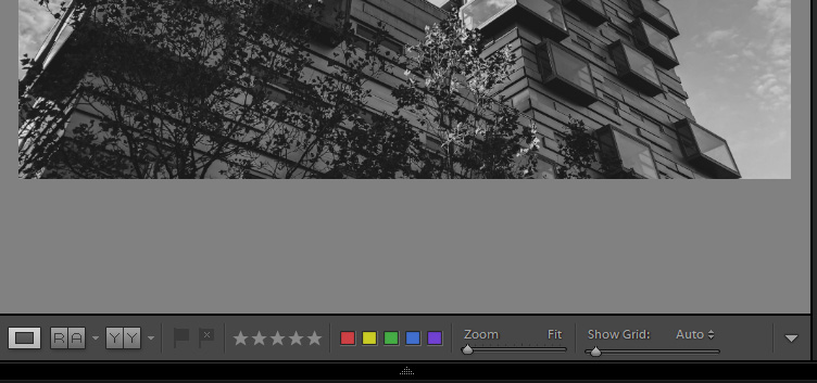 Toolbar i Lightroom