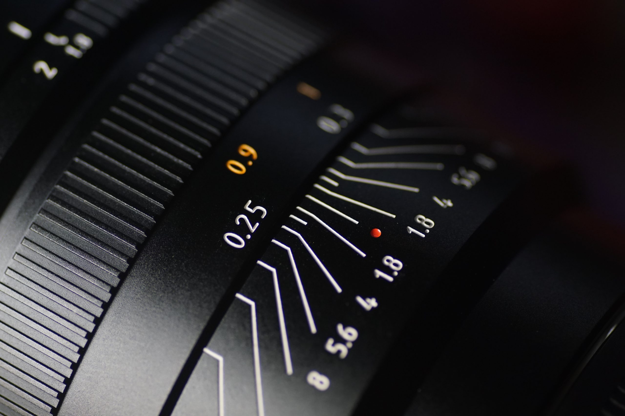 Bländarjustering på objektiv.