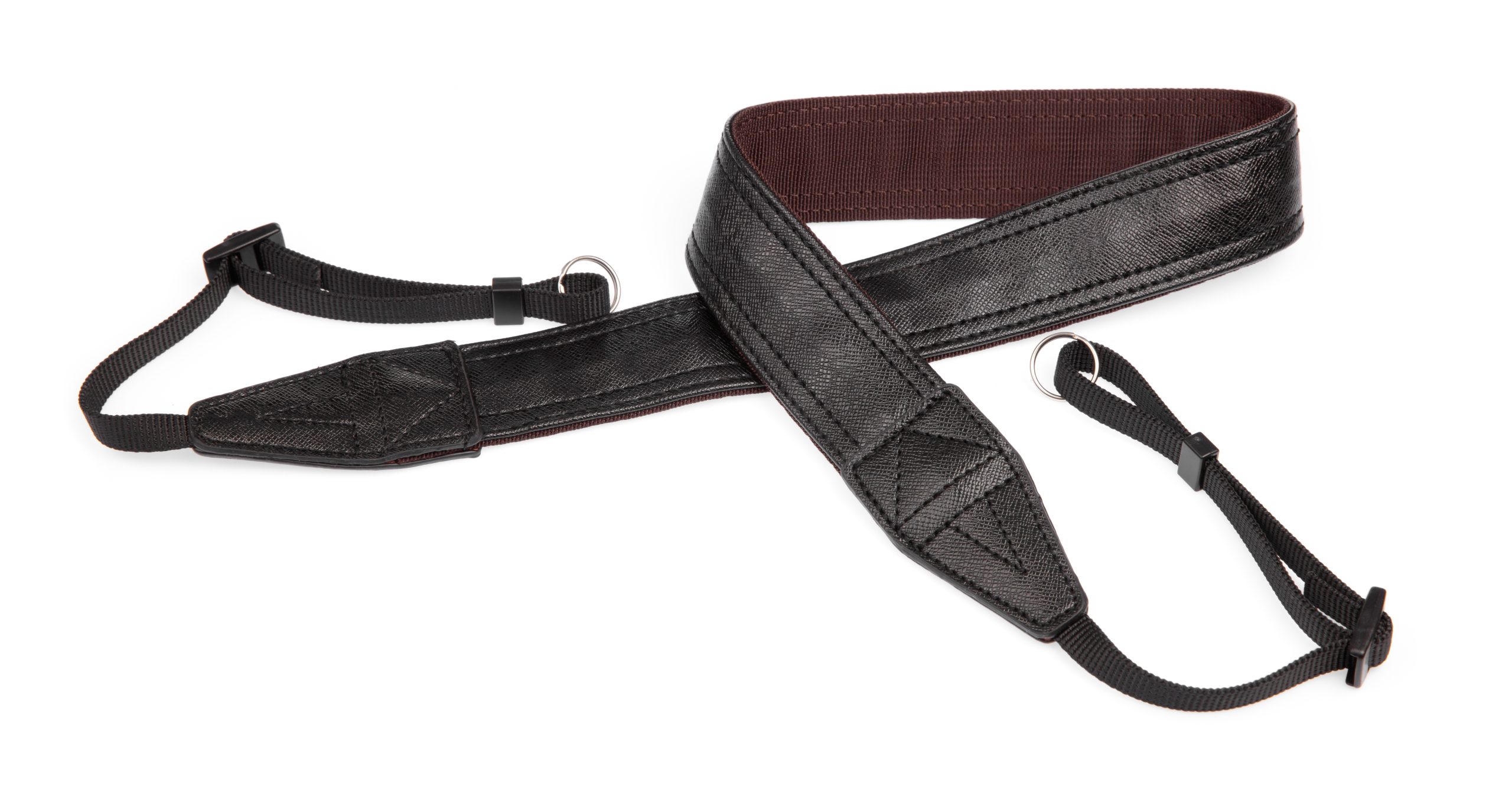 Mørkebrun kamerarem i lær