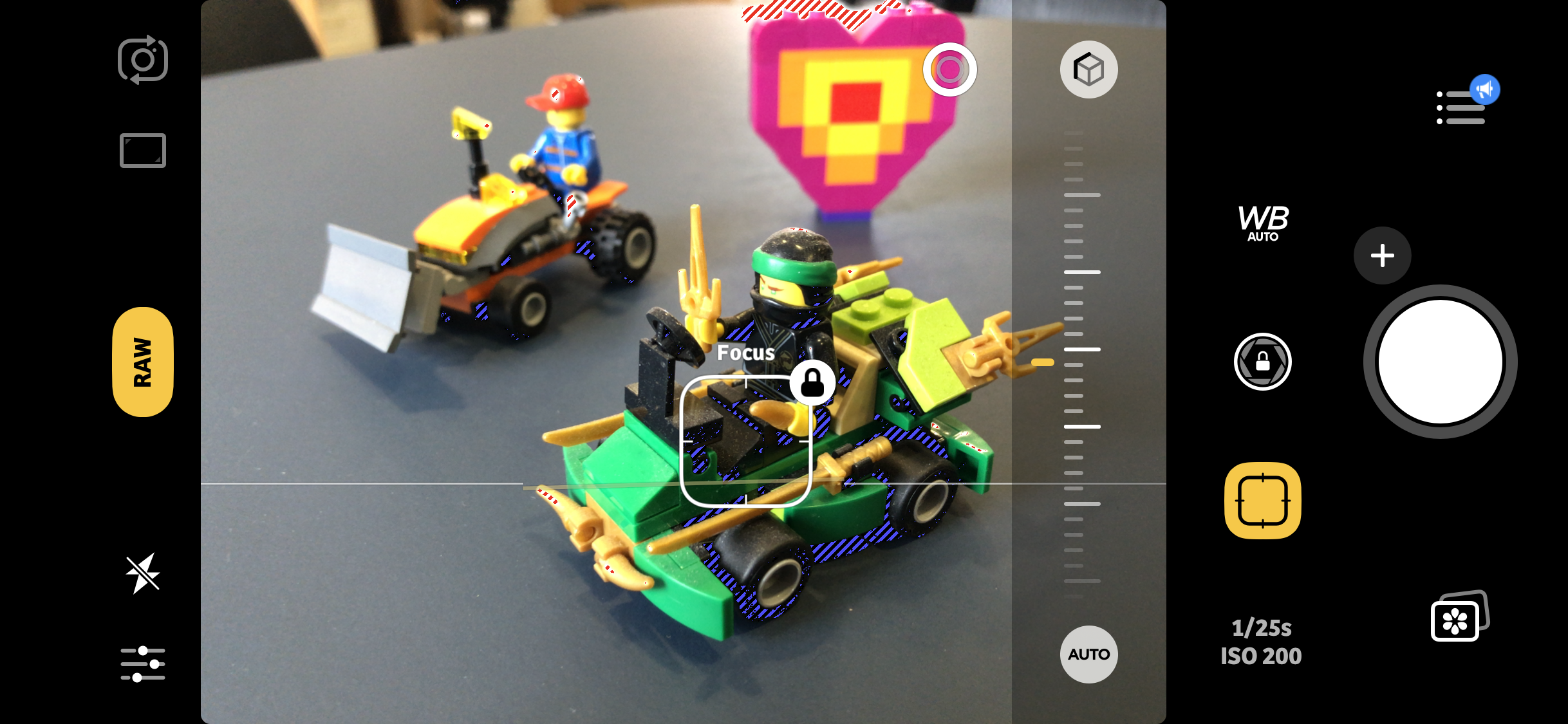 Camera+ 2 viser fokuspeaking