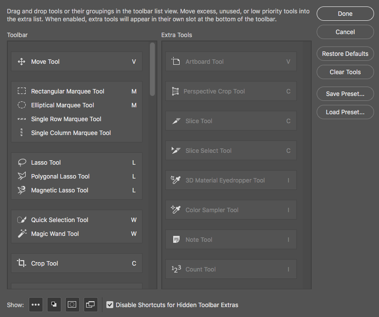 Photoshopin työkalut