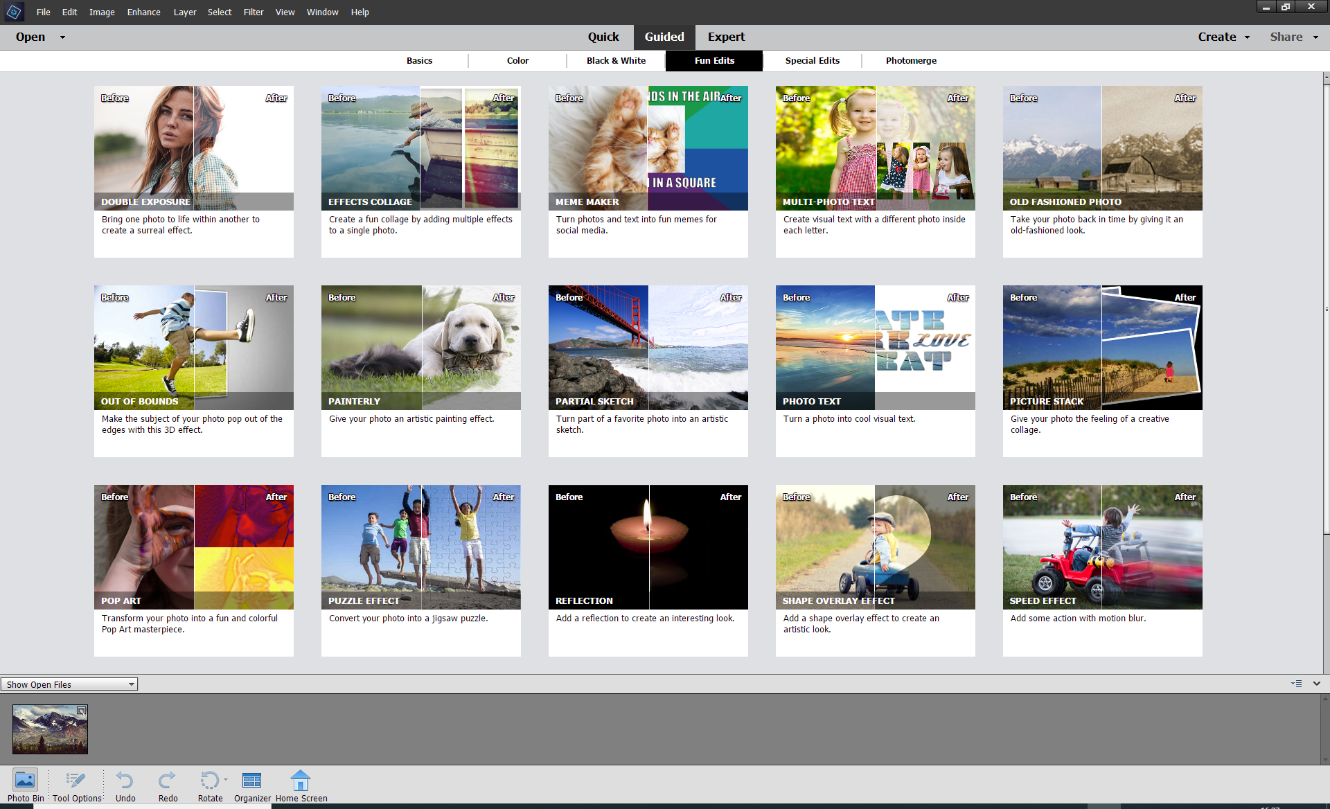 Photoshop Elements Guided -osio