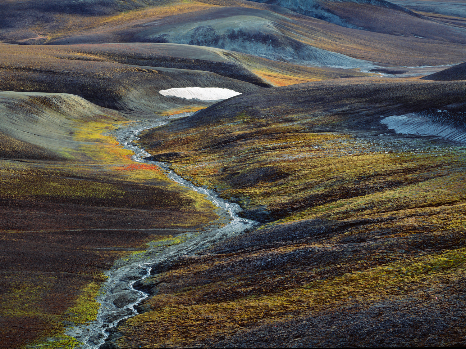 Landskapsbilde av den magnetiske nordpolen på Ellef Ringnes Ø