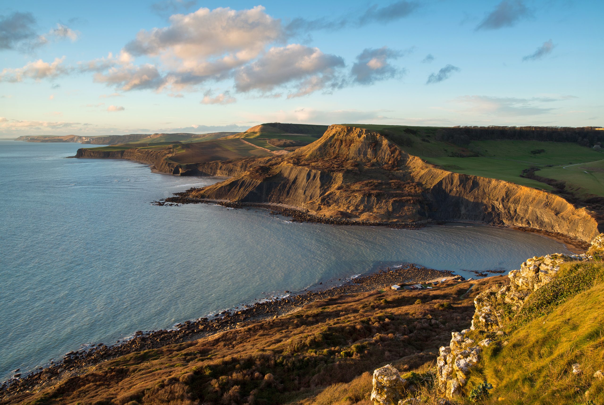 Vakkert landskapsbilde den gylne time