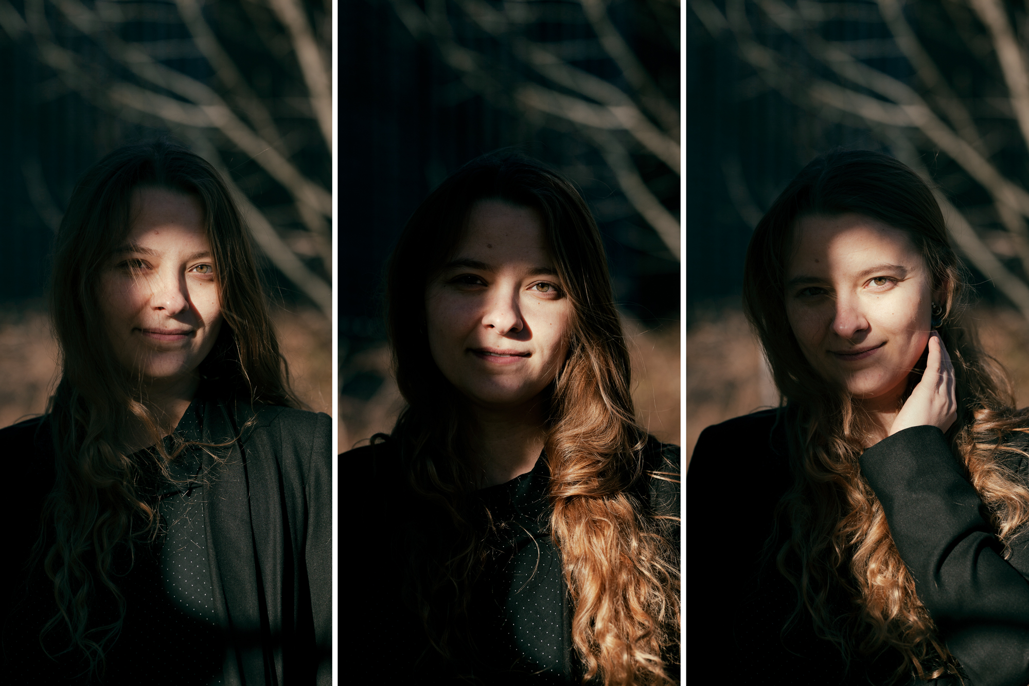 Dramatisk portræt sol kvinde 