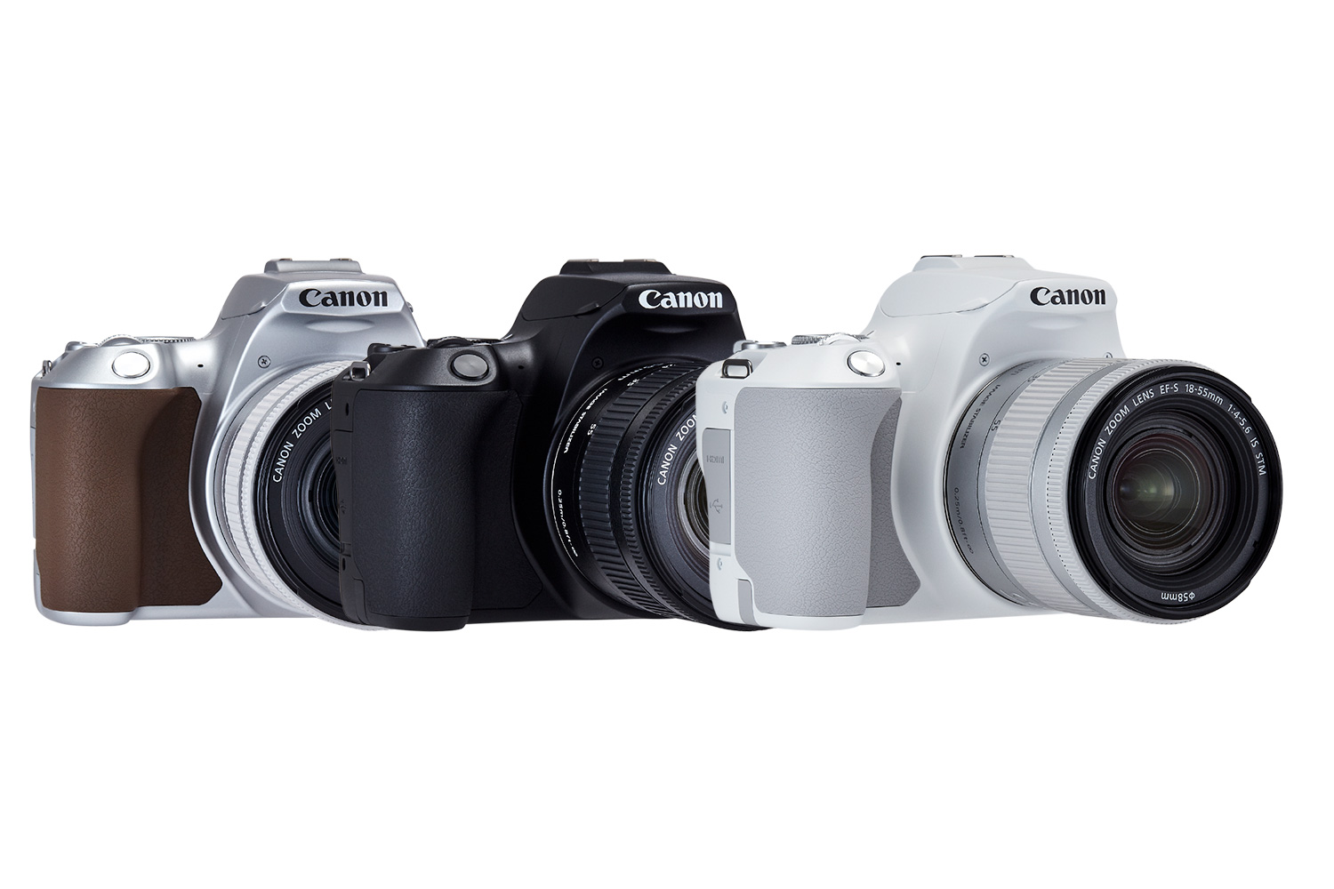 Canon EOS 250D i tre farver