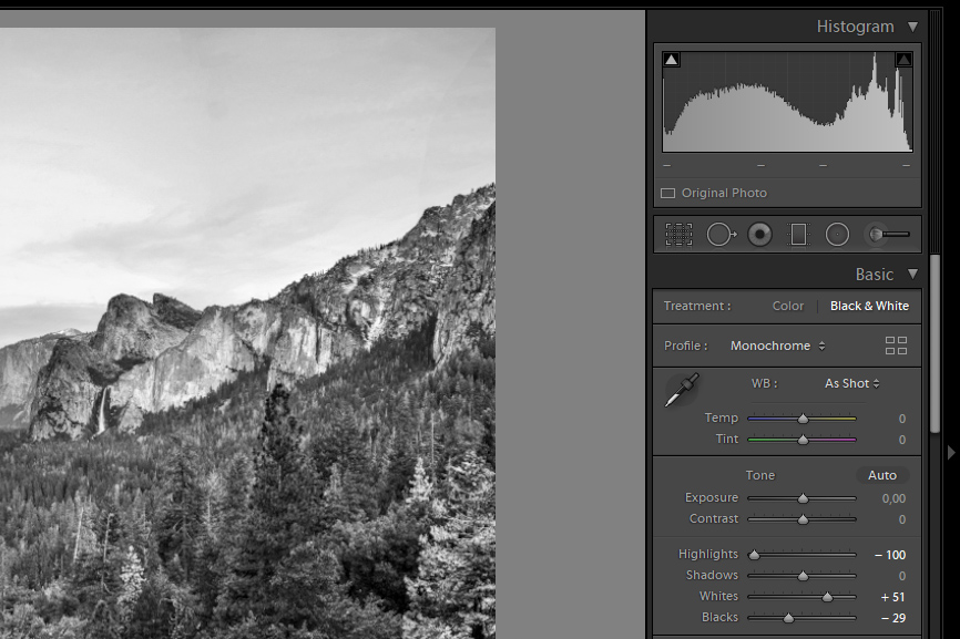 Inställningar i Lightroom