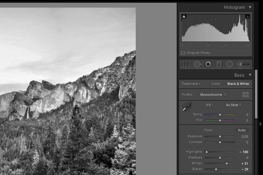 Lightroomin säädöt