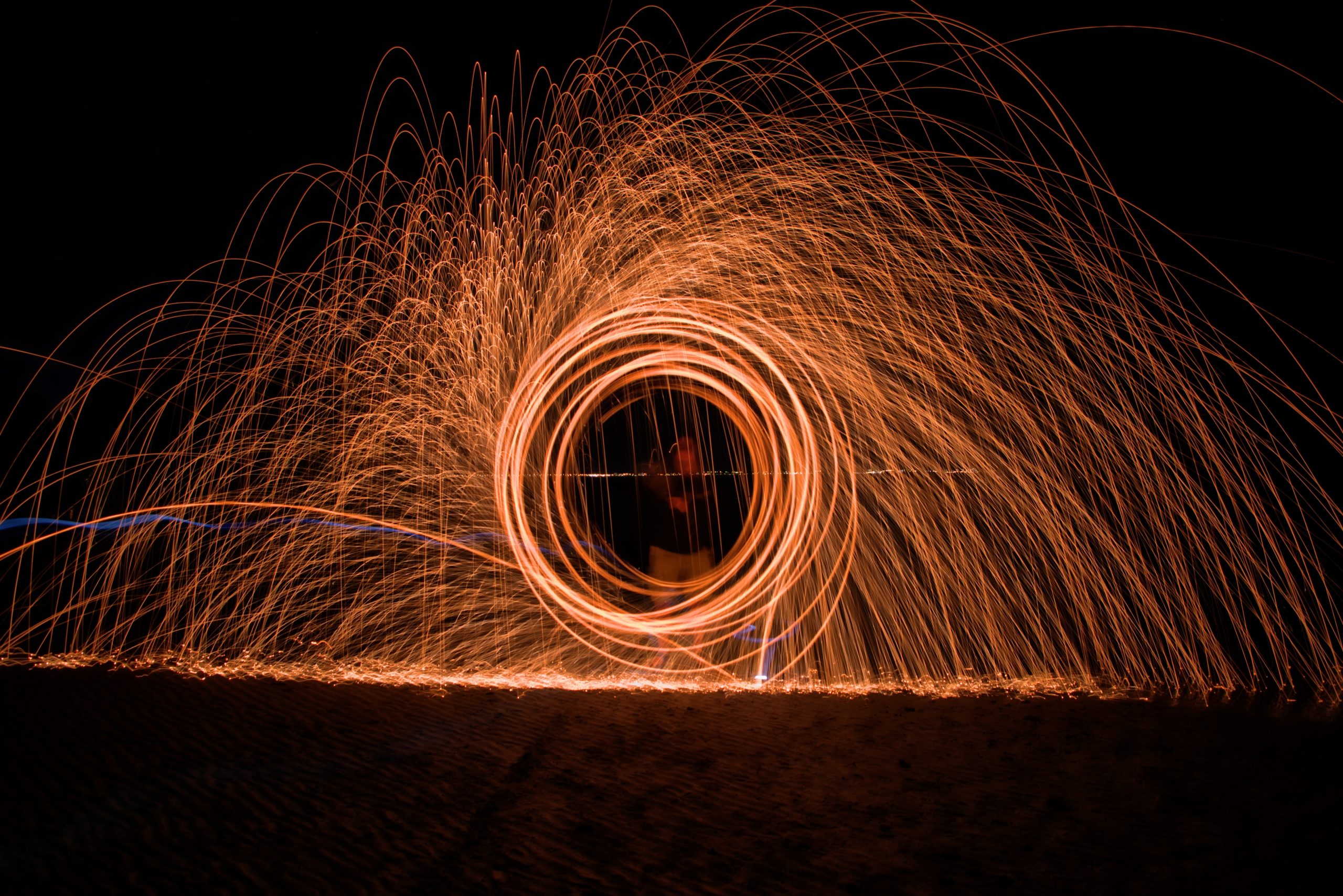 Stålull visp ljusmålning fotografi