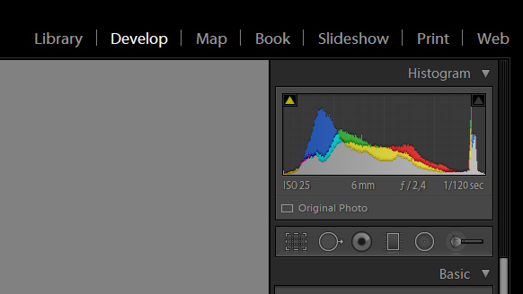 Tastatursnarveier i Lightroom