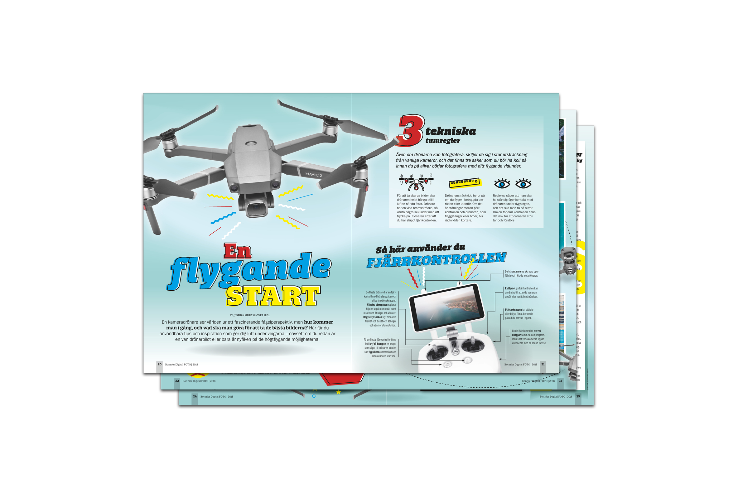 Bonnier Digital FOTO nummer 16/2018 drönare med kamera