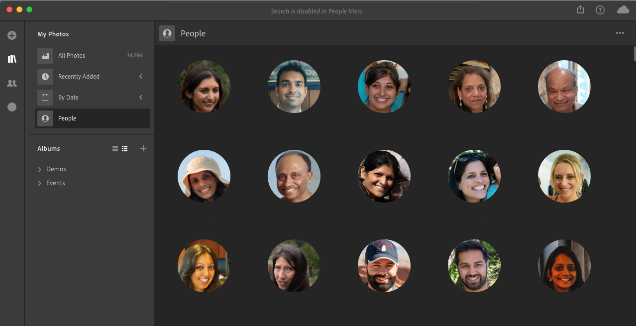 Ansiktsigenkänning i Lightroom CC
