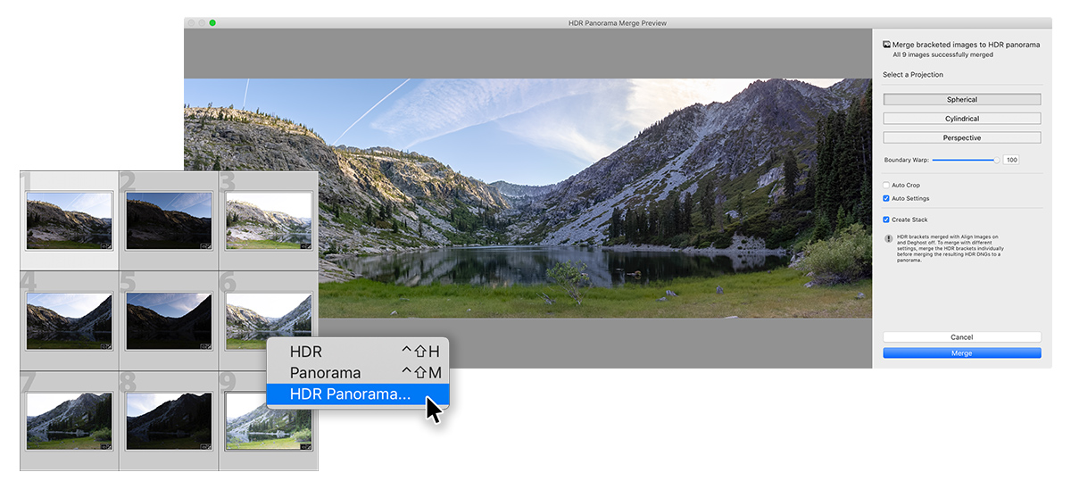HDR Panorama i Lightroom Classic CC