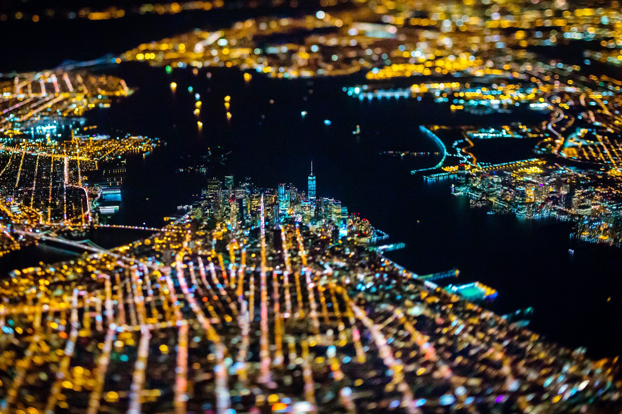 New York City med tilt shift-effekt