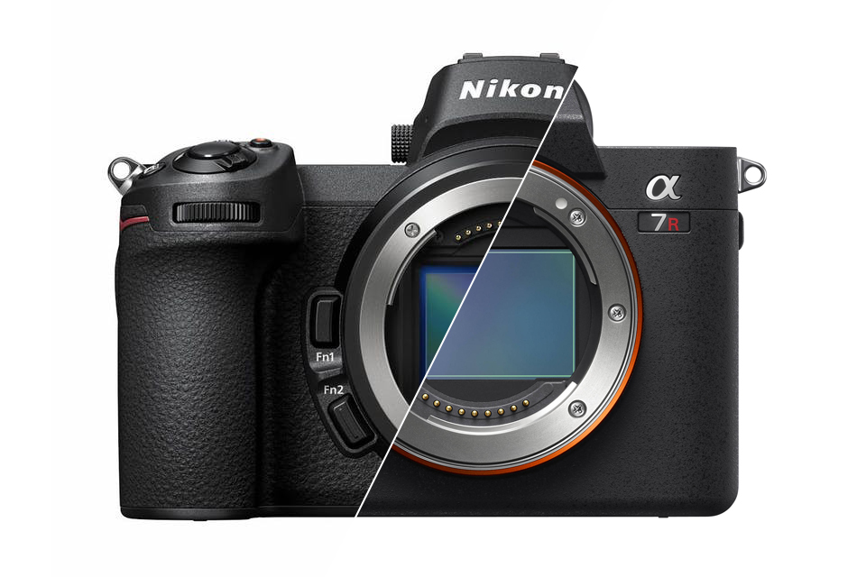 Nikon Z7 speiløse fullformatkamera vs. Sonys Alpha 7R III-modell. 